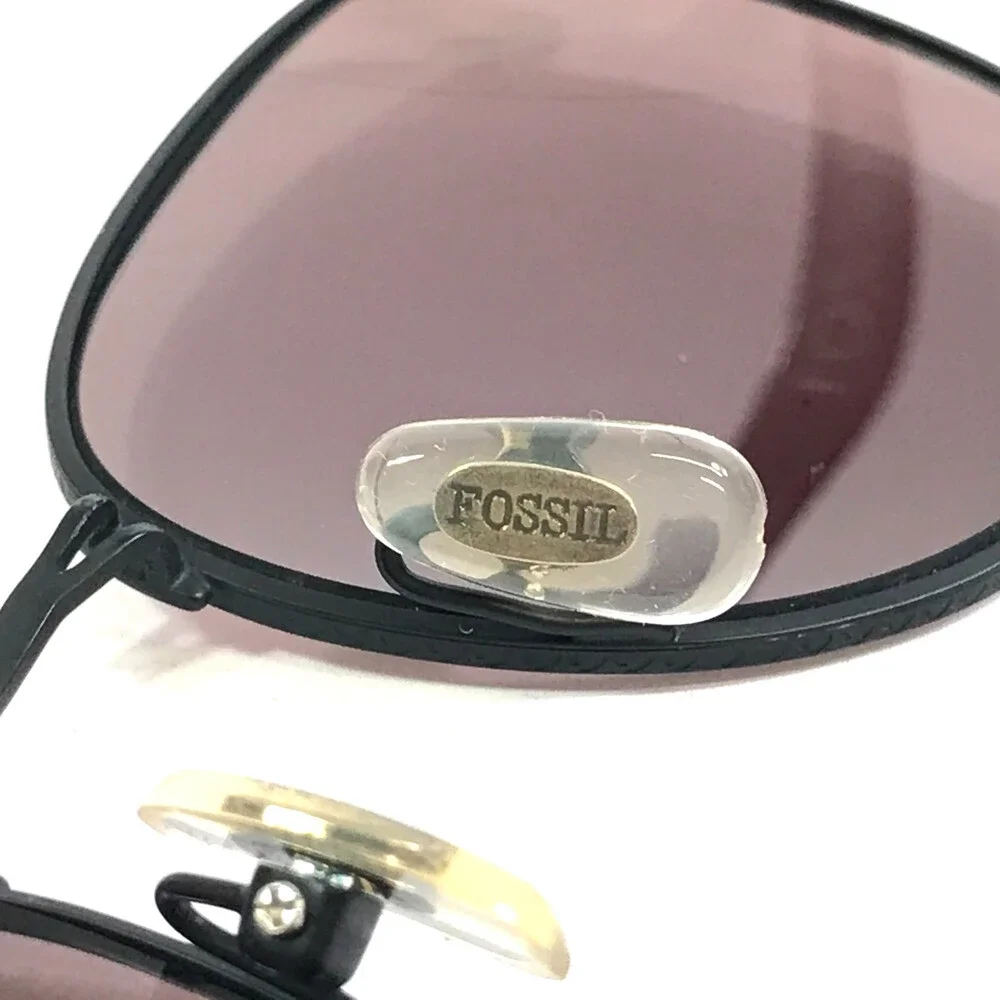 Fossil Sunglasses TWO-TEN MS2006SLV Matte Antique Silver Frames w/ Purple Lenses